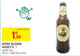 Intermarché Contact MORETTI BIÈRE BLONDE offre