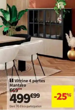 Conforama Mantero Vitrine 4 portes offre
