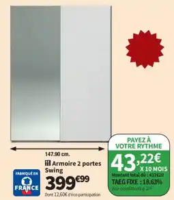 Conforama Swing Armoire 2 portes offre
