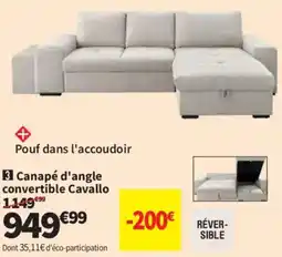 Conforama Cavallo Canapé d'angle convertible offre