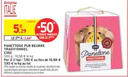 Intermarché Contact CIRO Panettone traditionnel offre