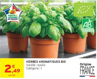 HERBES AROMATIQUES BIO
