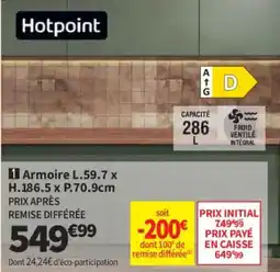 Conforama Hotpoint Ensemble Réfrigérateur + Congélateur offre