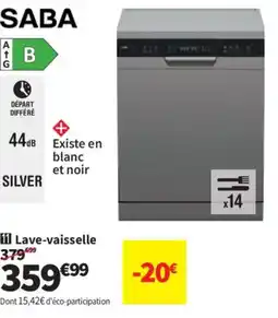 Conforama SABA Lave-vaisselle offre