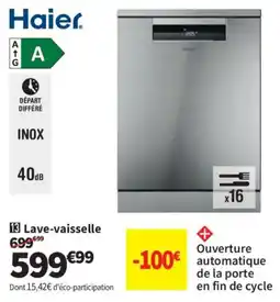 Conforama Haier Lave-vaisselle offre