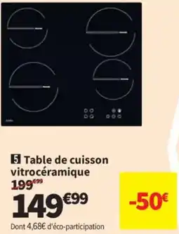 Conforama Table de cuisson vitrocéramique offre