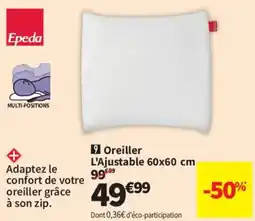 Conforama Epeda Oreiller L'Ajustable 60x60 cm offre