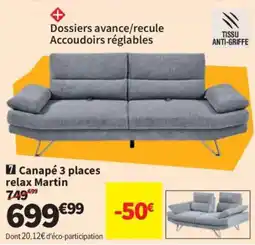 Conforama Martin Canapé 3 places relax offre