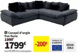 Conforama Dune Canapé d'angle fixe offre