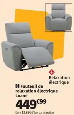 Conforama Loane Fauteuil de relaxation électrique offre
