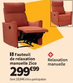 Conforama Zico Fauteuil de relaxation manuelle offre