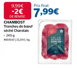 Costco CHAMBOST Tranches de bœuf séché Charolais offre