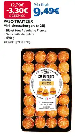 Costco PASO TRAITEUR Mini-cheeseburgers offre