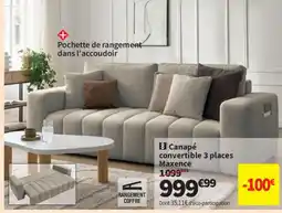 Conforama Maxence Canapé convertible 3 places offre