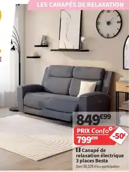Conforama Besta Canapé de relaxation électrique offre