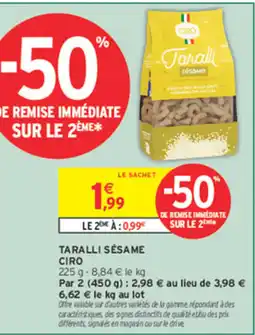 Intermarché Contact Ciro Taralli Sésame offre