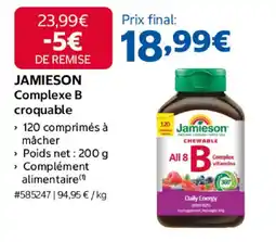 Costco JAMIESON Complexe B croquable offre