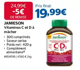 Costco Jamieson Vitamines C et D à mâcher offre