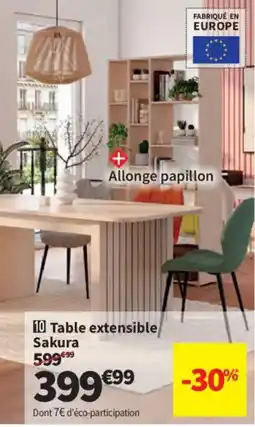 Conforama Sakura Table extensible offre