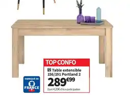 Conforama Table extensible offre