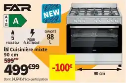Conforama FAR Cuisinière mixte offre