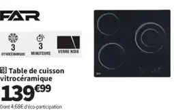 Conforama FAR Table de cuisson vitrocéramique offre