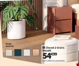 Conforama Mosaik Chevet 2 tiroirs offre