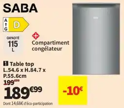 Conforama Saba table top offre