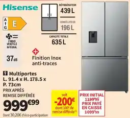 Conforama Hisense multiportes offre