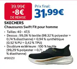 Costco SKECHERS Chaussures Swift Fit pour homme offre