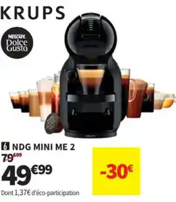 Conforama KRUPS NDG MINI ME 2 offre