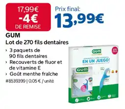 Costco GUM fils dentaires offre