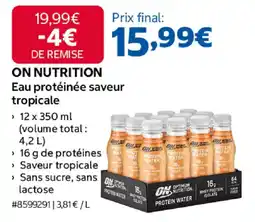 Costco ON NUTRITION Eau protéinée offre