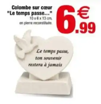 Colombe sur cœur