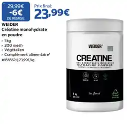 Costco WEIDER Créatine monohydrate en poudre offre