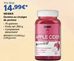 Costco WEIDER Gomme au vinaigre de pomme offre