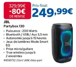Costco JBL Partybox 130 offre