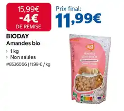 Costco BIODAY Amandes bio offre