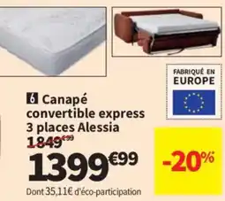 Conforama Alessia Canapé convertible express 3 places offre