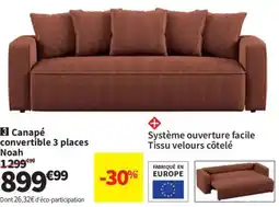 Conforama Noah Canapé convertible 3 places offre