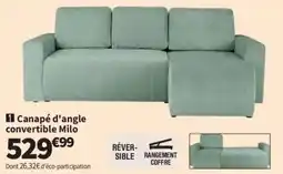 Conforama Milo Canapé d'angle convertible offre
