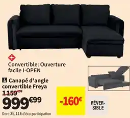 Conforama Freya Canapé d'angle convertible offre