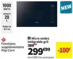 Conforama Haier Micro ondes intégrable gril offre