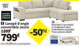Conforama Jozzis Canapé d'angle convertible offre