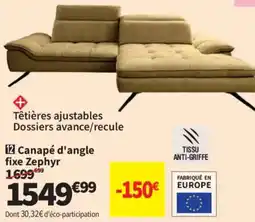 Conforama Zephyr Canapé d'angle fixe offre