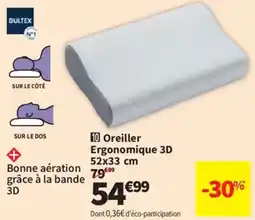 Conforama BULTEX Oreiller Ergonomique 3D offre