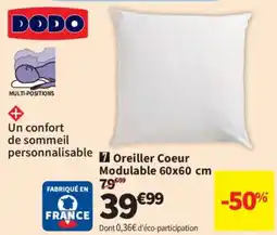Conforama DODO Oreiller Coeur offre