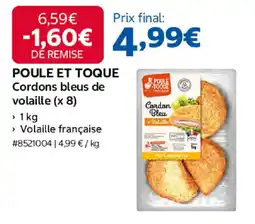 Costco POULE ET TOQUE Cordons bleus de volaille offre