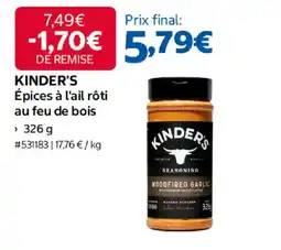 Costco KINDER'S Épices à l'ail rôti offre