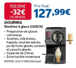 Costco GOURMIA Machine à glace GSI1030 offre